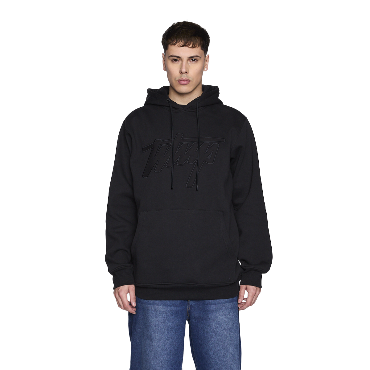 Polerón Whatup Hombre Hoodie Black on Black-0