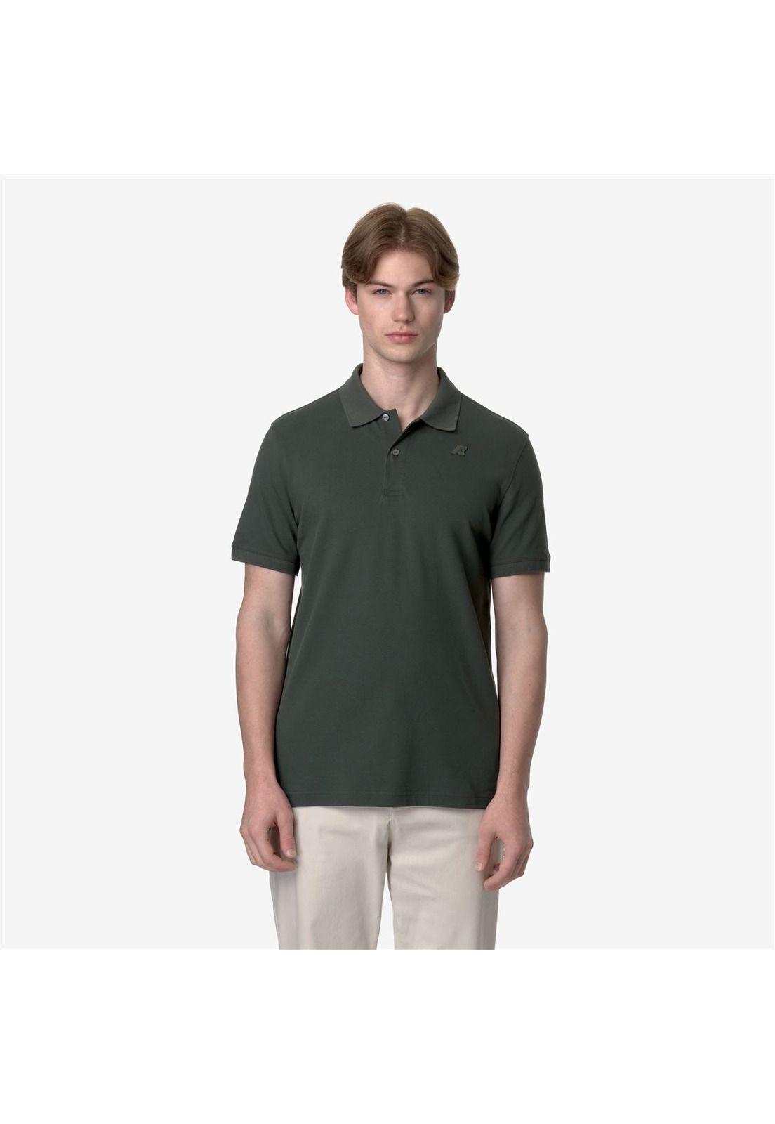 Polera K-Way Men Amedee Pique Green Blackish-0