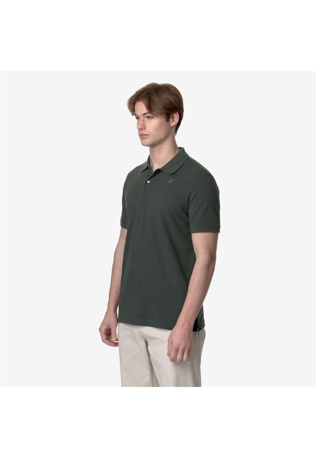 Polera K-Way Men Amedee Pique Green Blackish-2