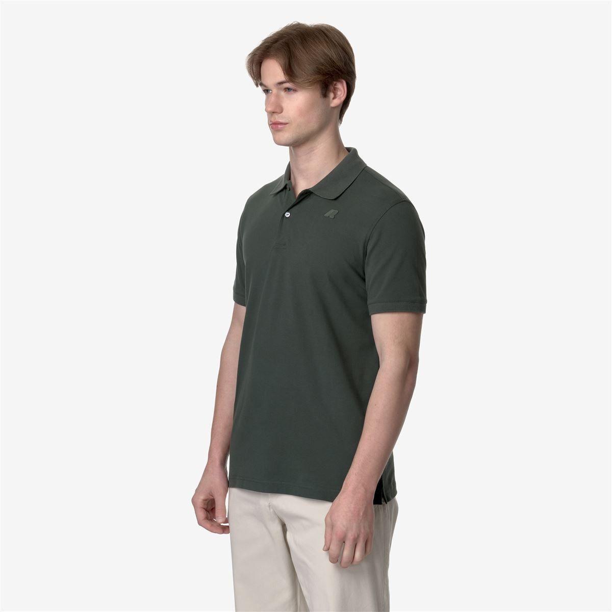 Polera K-Way Men Amedee Pique Green Blackish-2