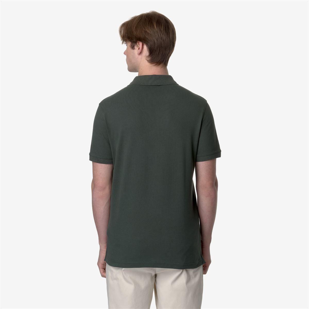 Polera K-Way Men Amedee Pique Green Blackish-3