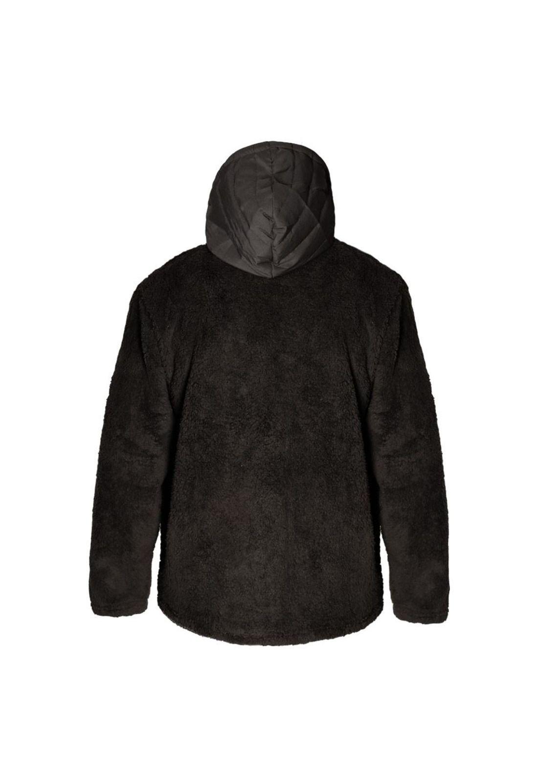 Poleron Sherpa Men Mid Zip All Black-3