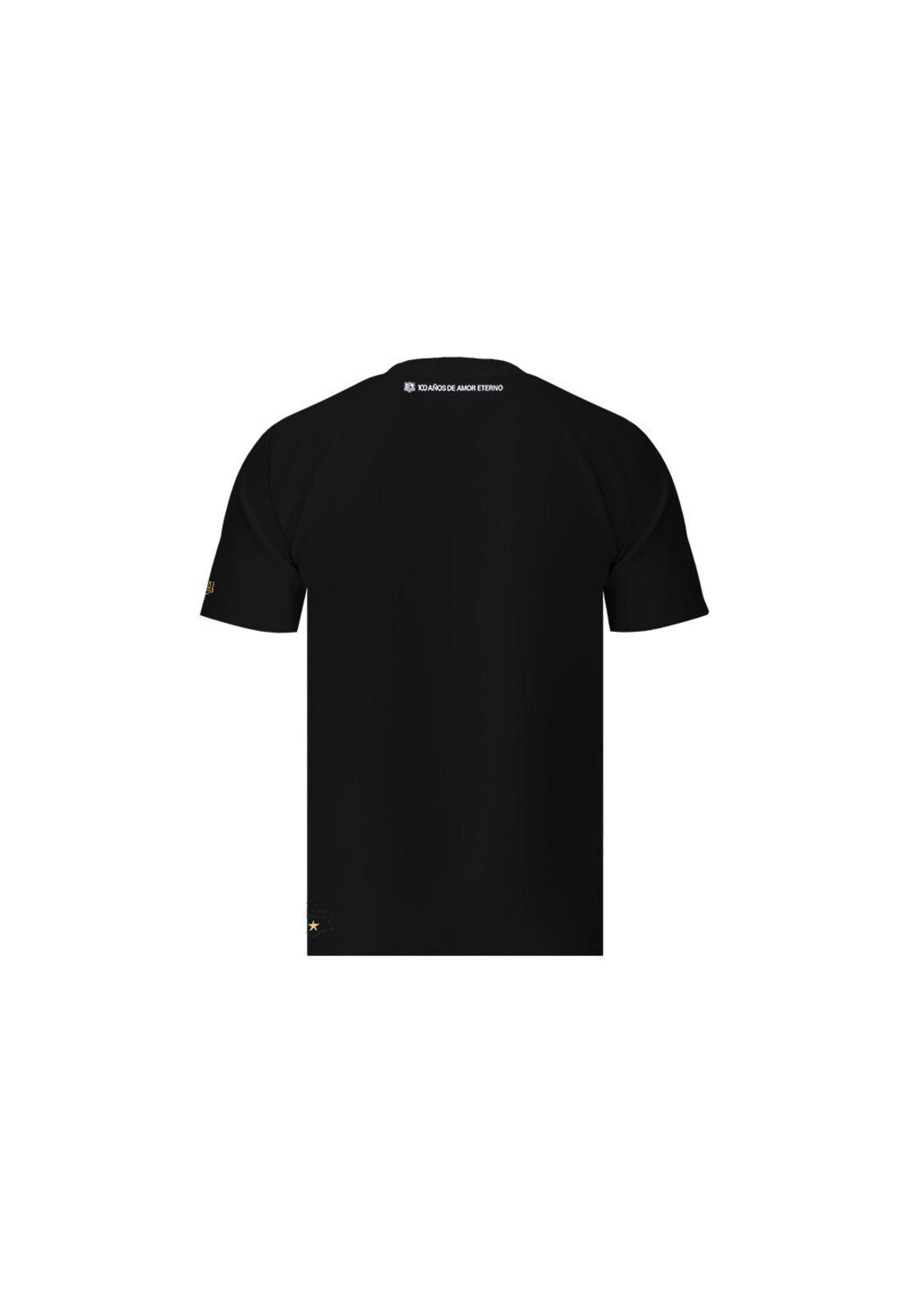 Polera Colo Colo Urbano Centenario Hombre Negro Lema-1