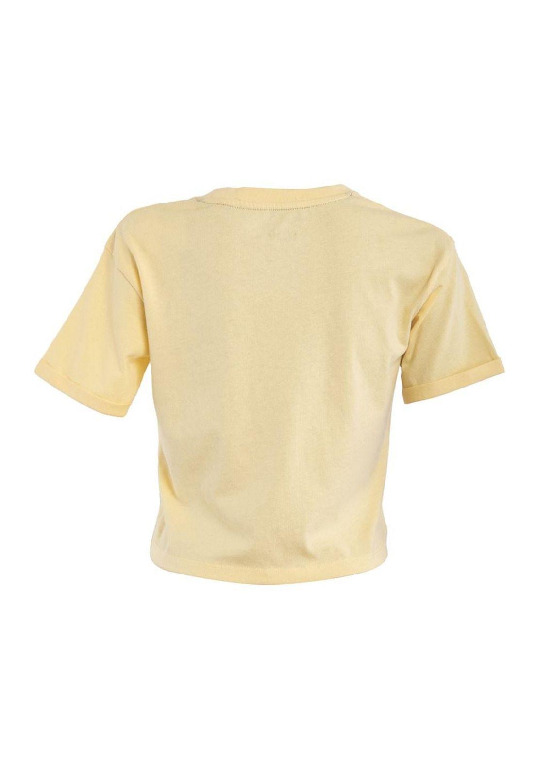 Polera Kids Crop Top Yellow Wave-2