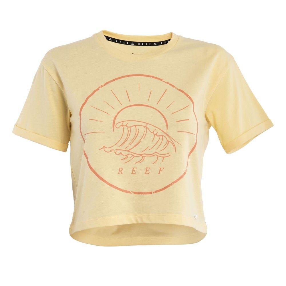 Polera Kids Crop Top Yellow Wave-0