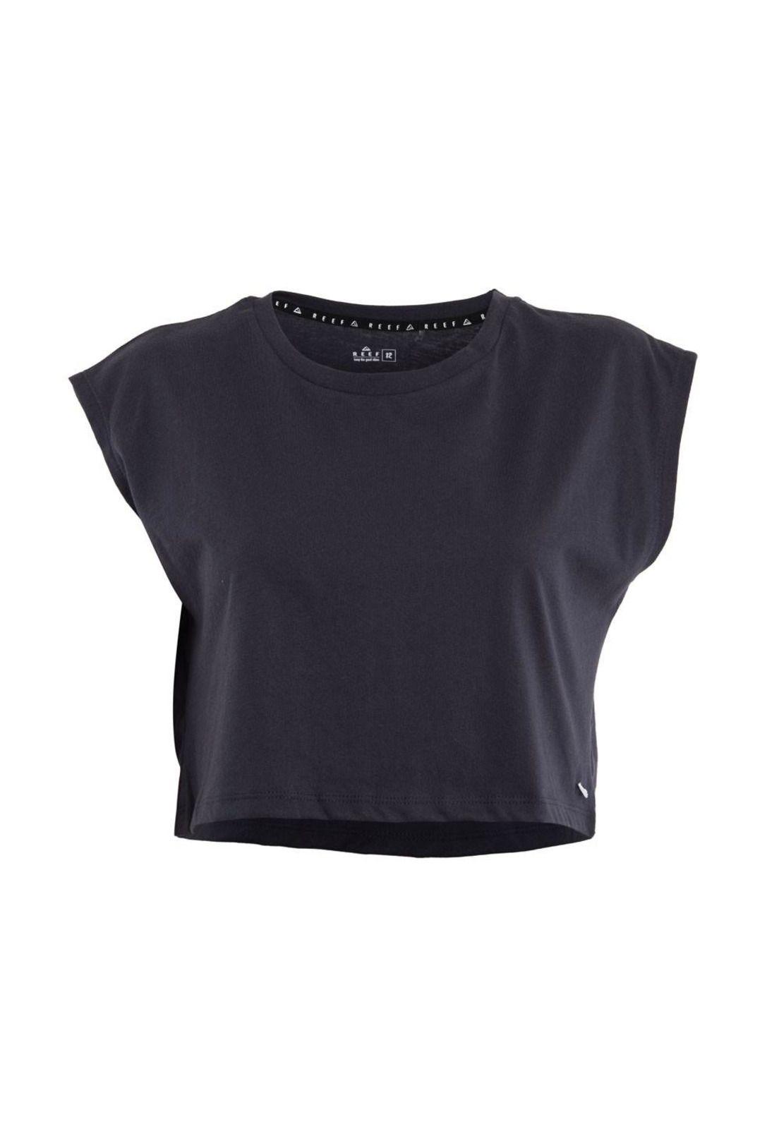 Polera Kids Crop Top Dark Grey Palm California-0
