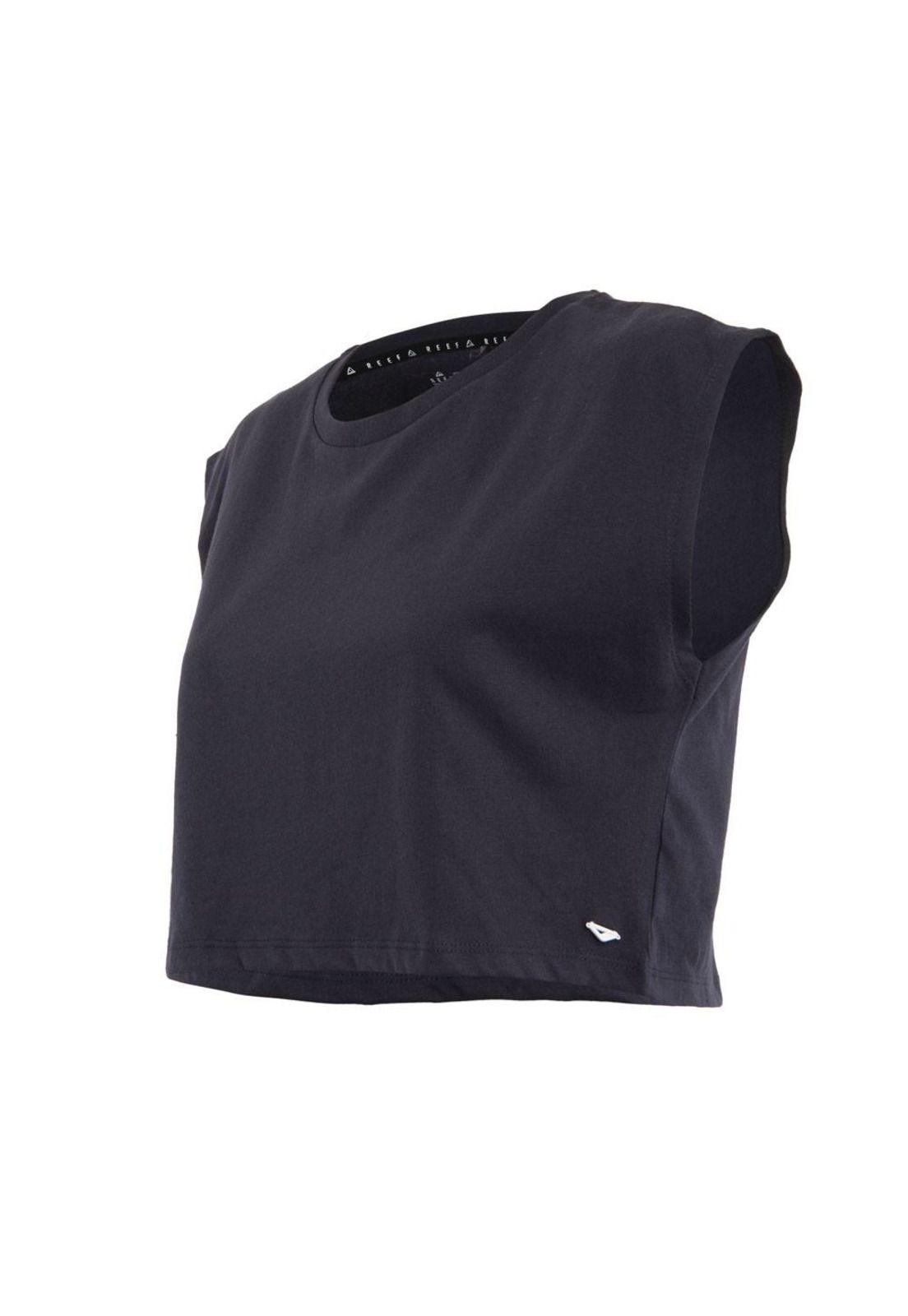 Polera Kids Crop Top Dark Grey Palm California-1