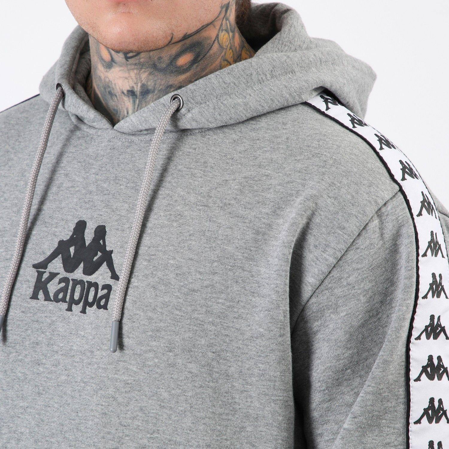 Polerón Kappa Men Hoodie Banda Grey Omini Black-3