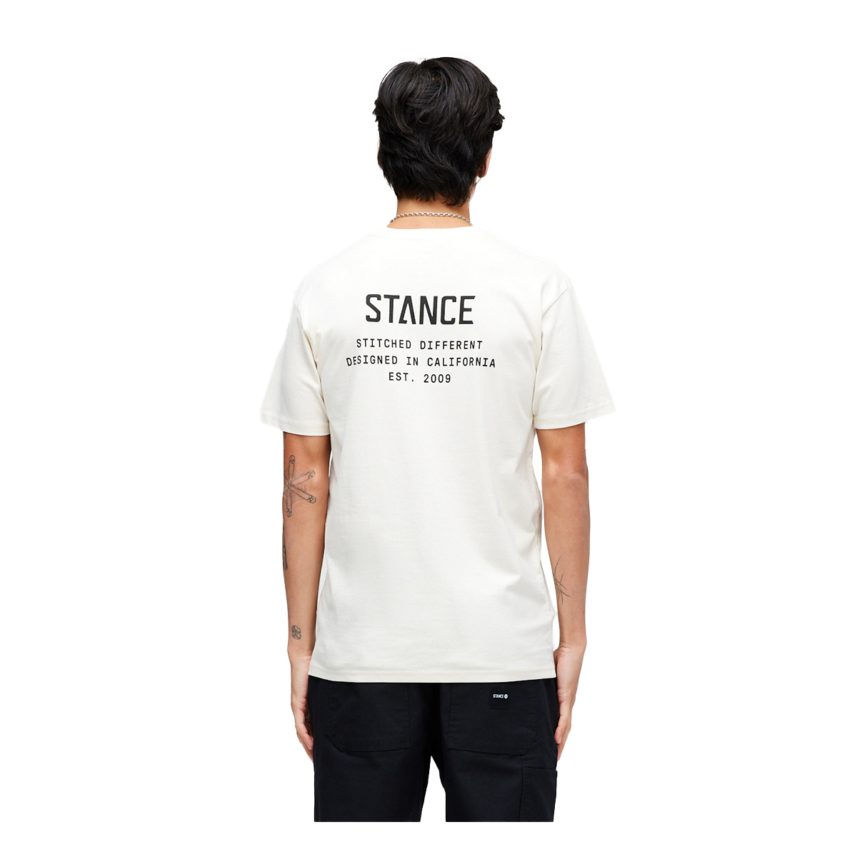 Polera Stance Established Vintage White-1