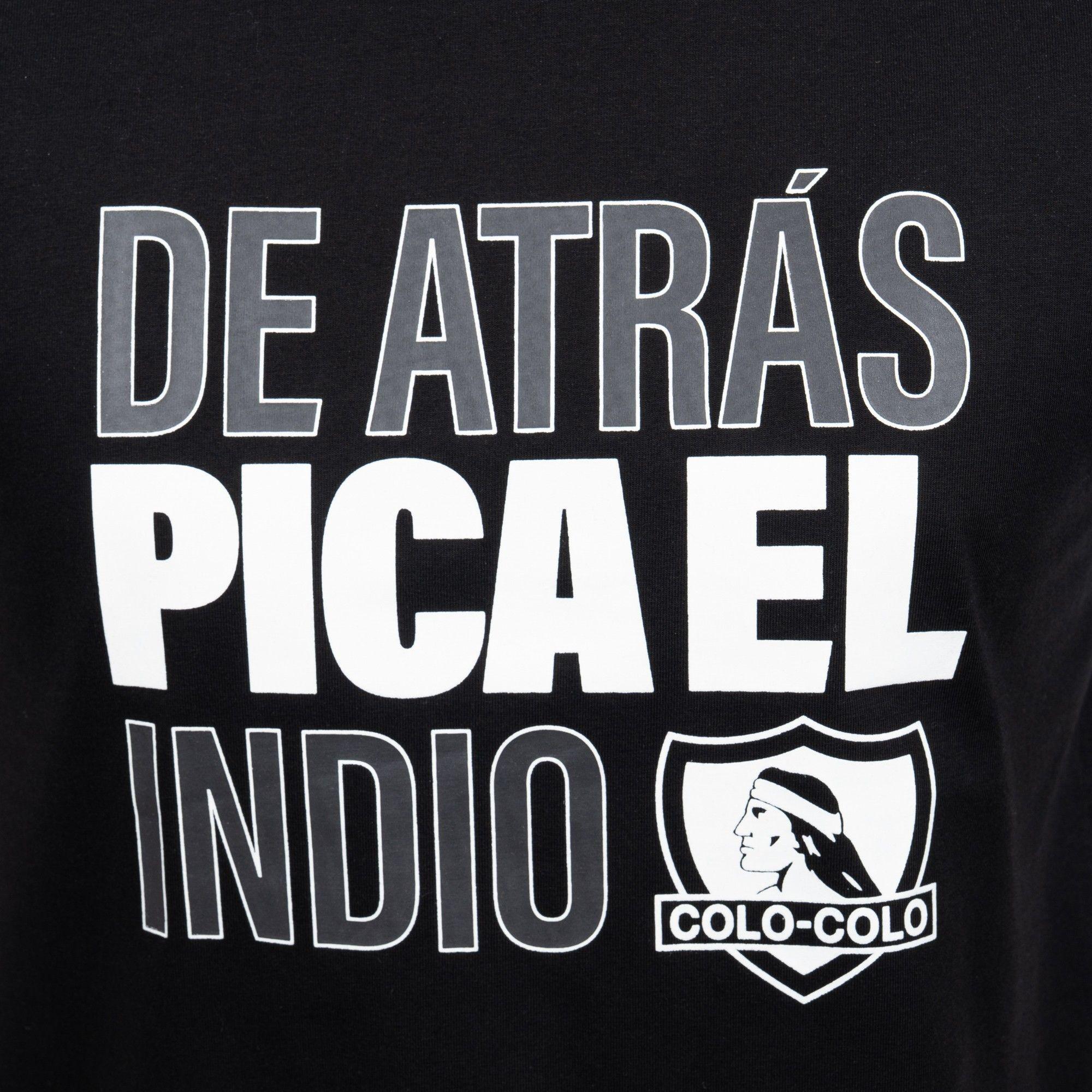 Polera Colo-Colo Urbano "De Atrás Pica el Indio" Negro-2