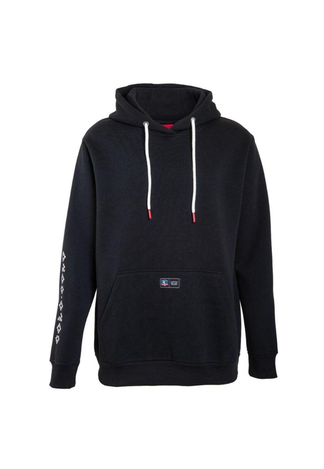 Poleron Colo Colo Urbano Hoodie Negro Kultrun Gris-0