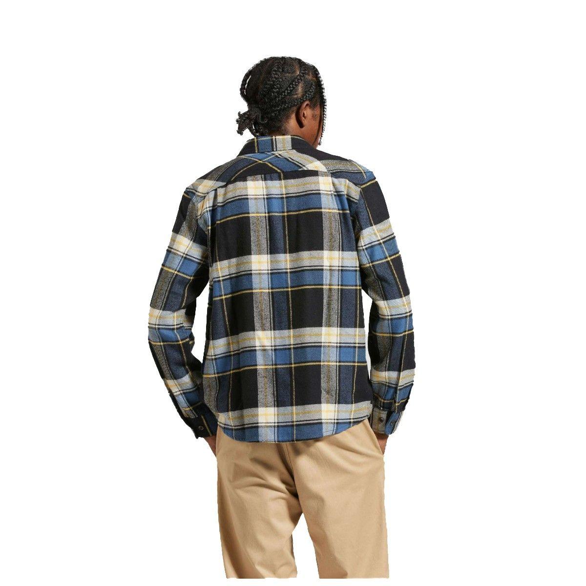 Camisa Brixton Bowery Flannel Joe Blue Plaid-1