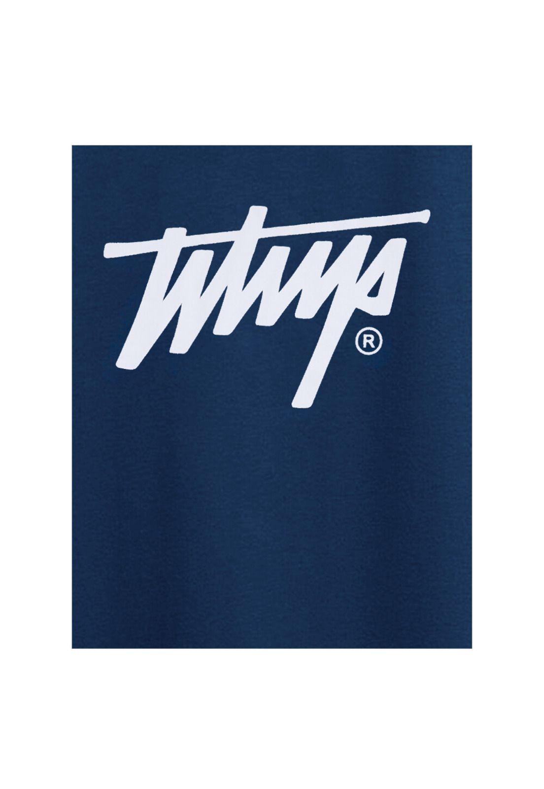 Polera Whatup Hombre Icon Logo Blue White-2
