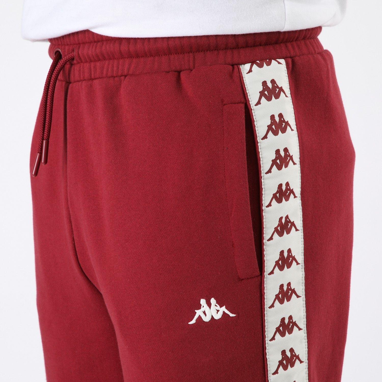 Buzo Kappa Men Banda Burgundy White-4