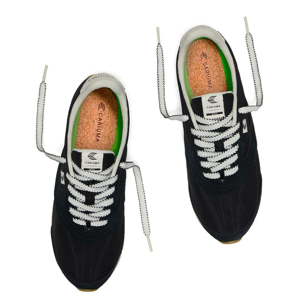 Zapatilla Cariuma Women SUTAI Nylon Suede Gum Black-2