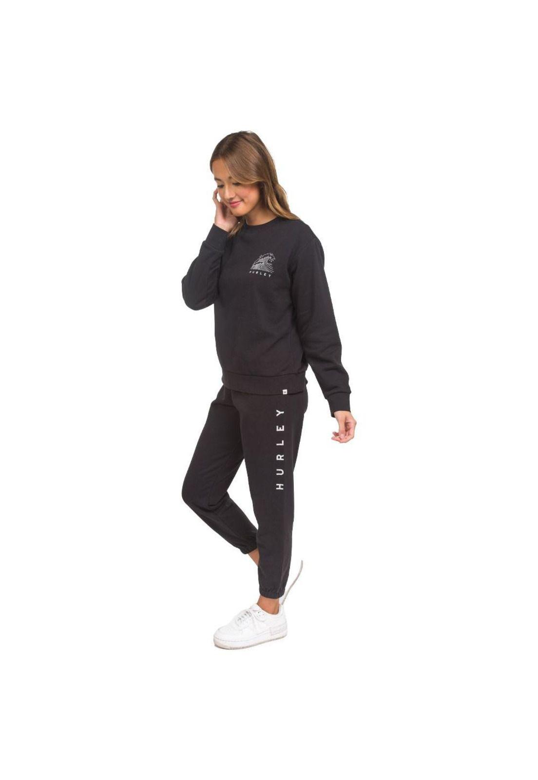 Pantalon Crown Fleece Jogger Caviar Hurley-1