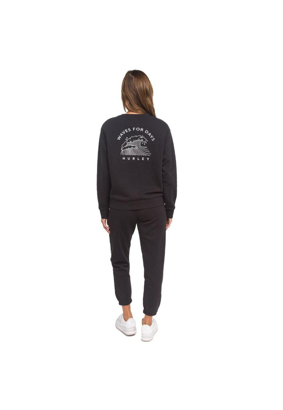 Pantalon Crown Fleece Jogger Caviar Hurley-2
