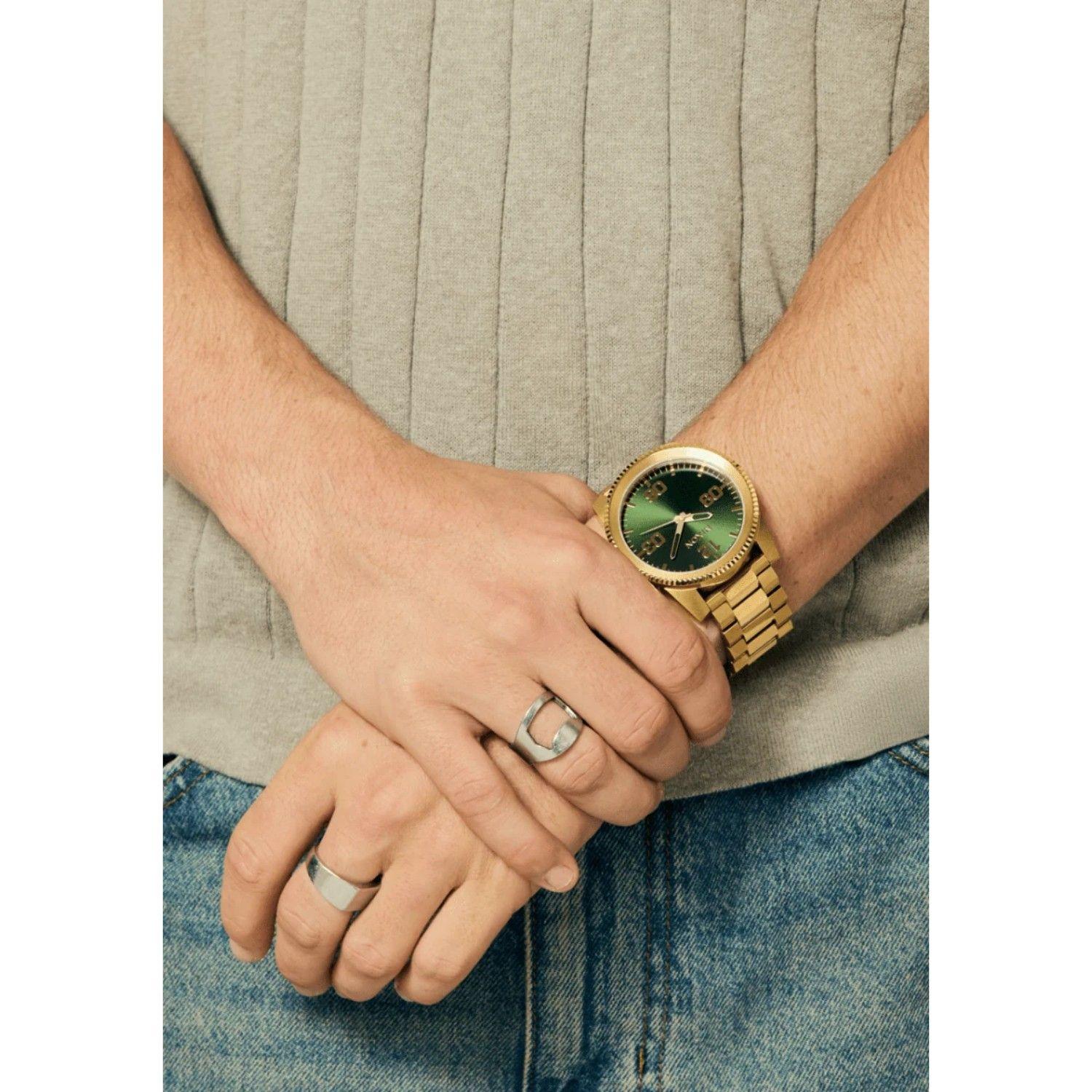 Reloj Nixon Corporal Green Gold-6