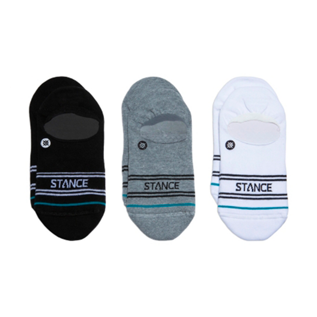 Stance Sock Men Basic 3 Pack No Show Black Grey White-0