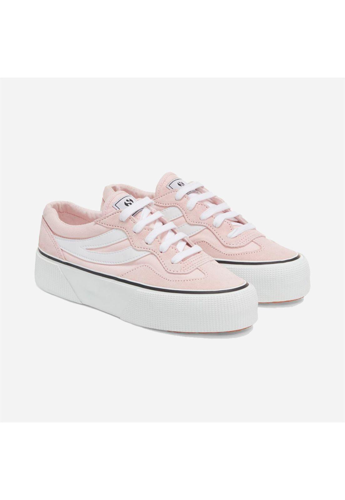 Zapatilla 3041 Revolley Platform Pink White-1