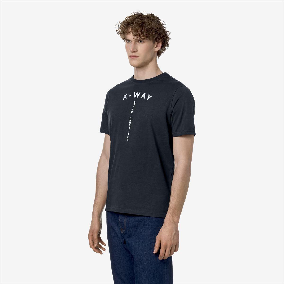 Polera K-Way Men Odom Typo Established Blue Depth-2
