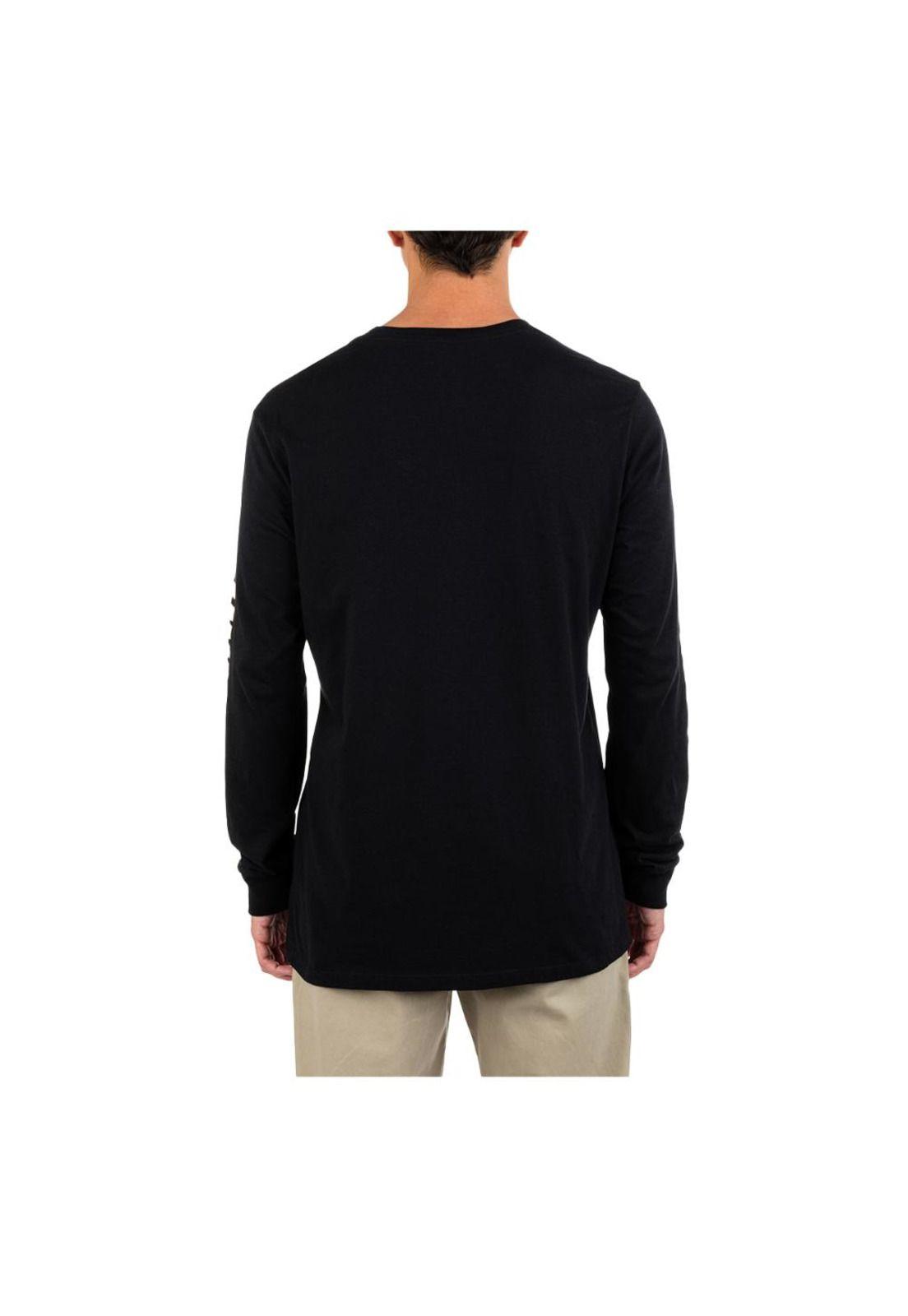 Polera Manga larga Flame Nascar ls Negro-3