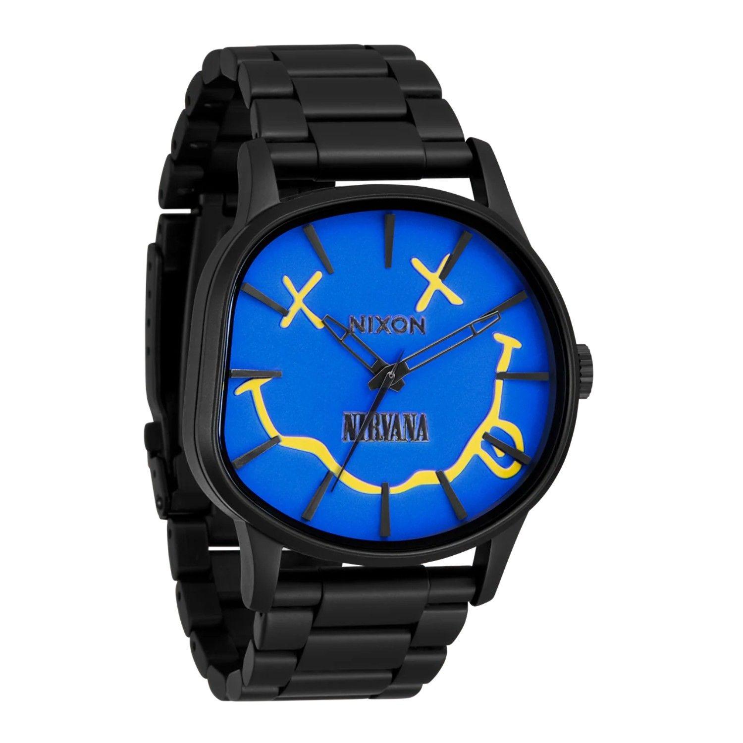 Reloj Nixon Nirvana Sentry Wobble Matte Super Black Blue-1