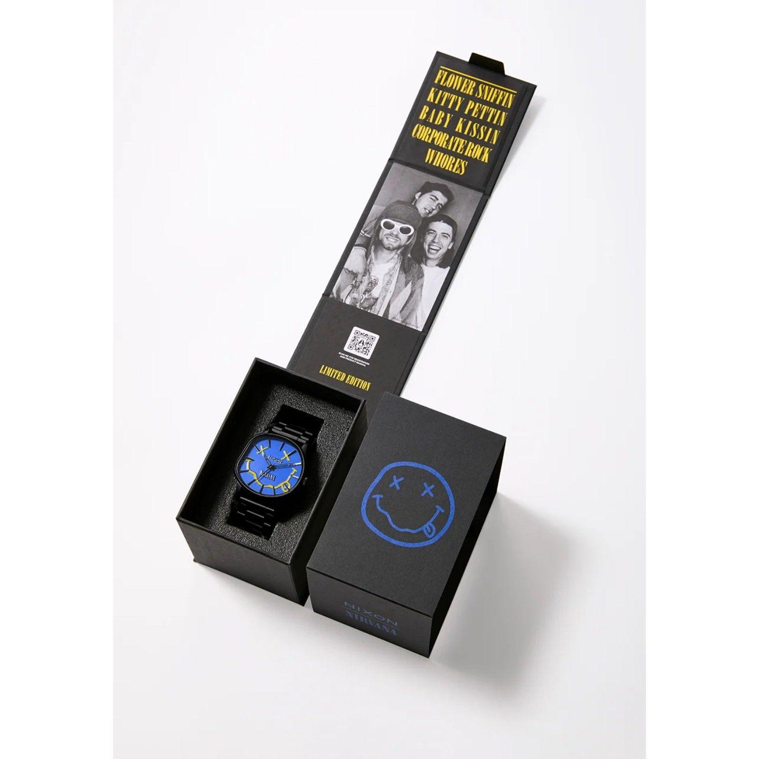 Reloj Nixon Nirvana Sentry Wobble Matte Super Black Blue-5