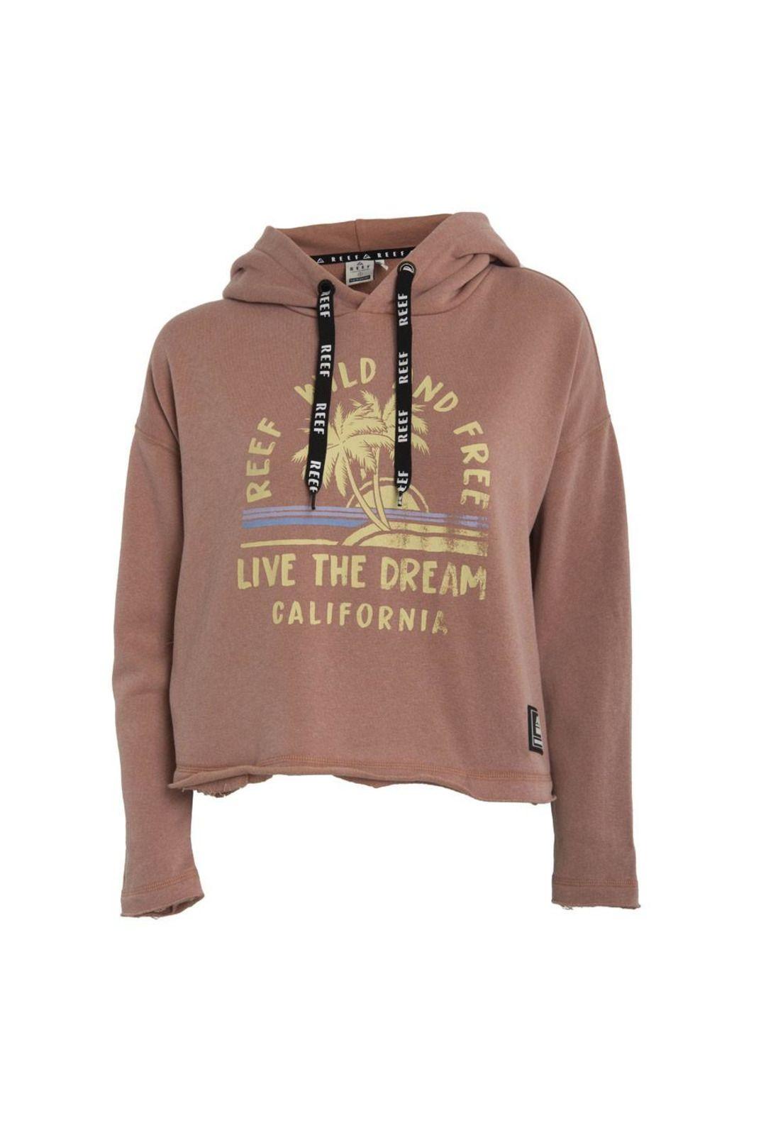 Poleron Crop Women Live the Dream Orange-0