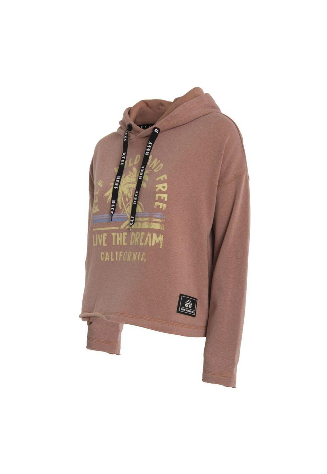 Poleron Crop Women Live the Dream Orange-1