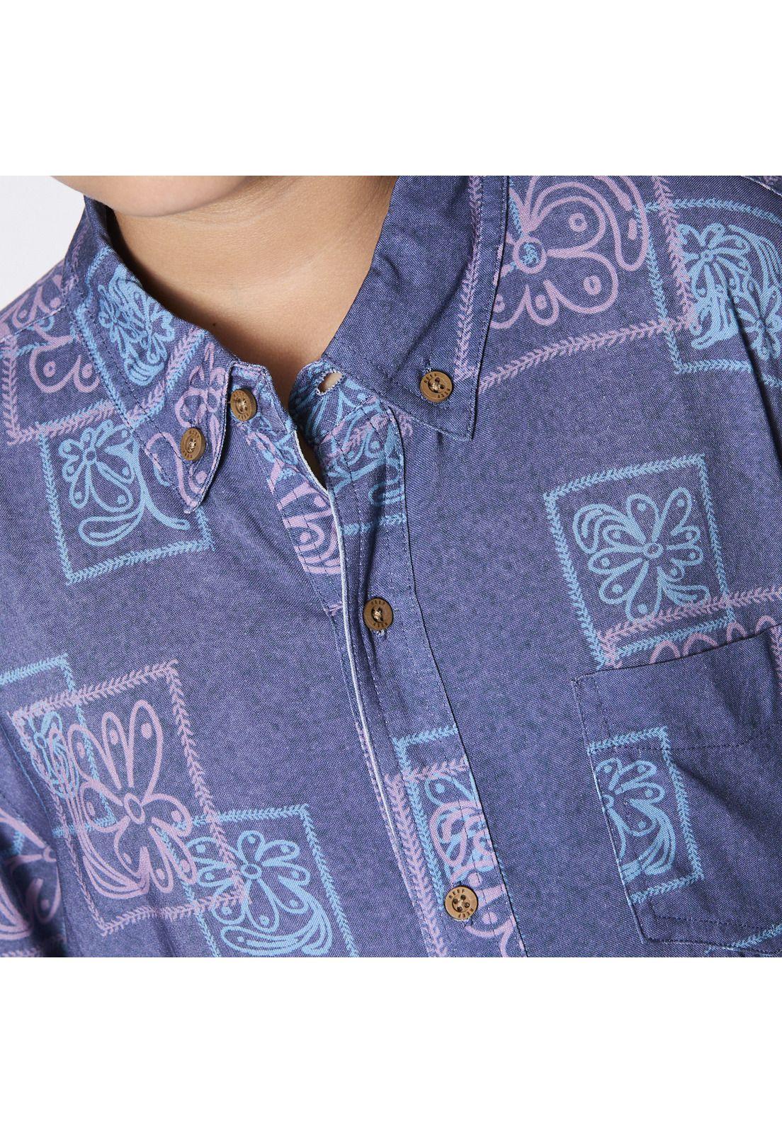 Camisa Reef Kids Azul Figuras-3