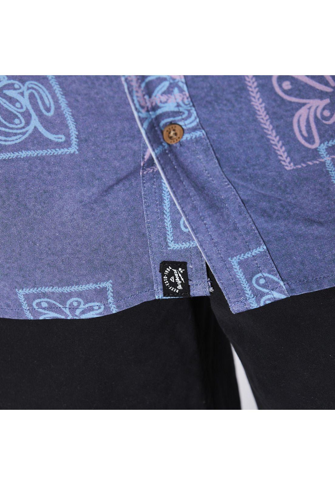 Camisa Reef Kids Azul Figuras-4