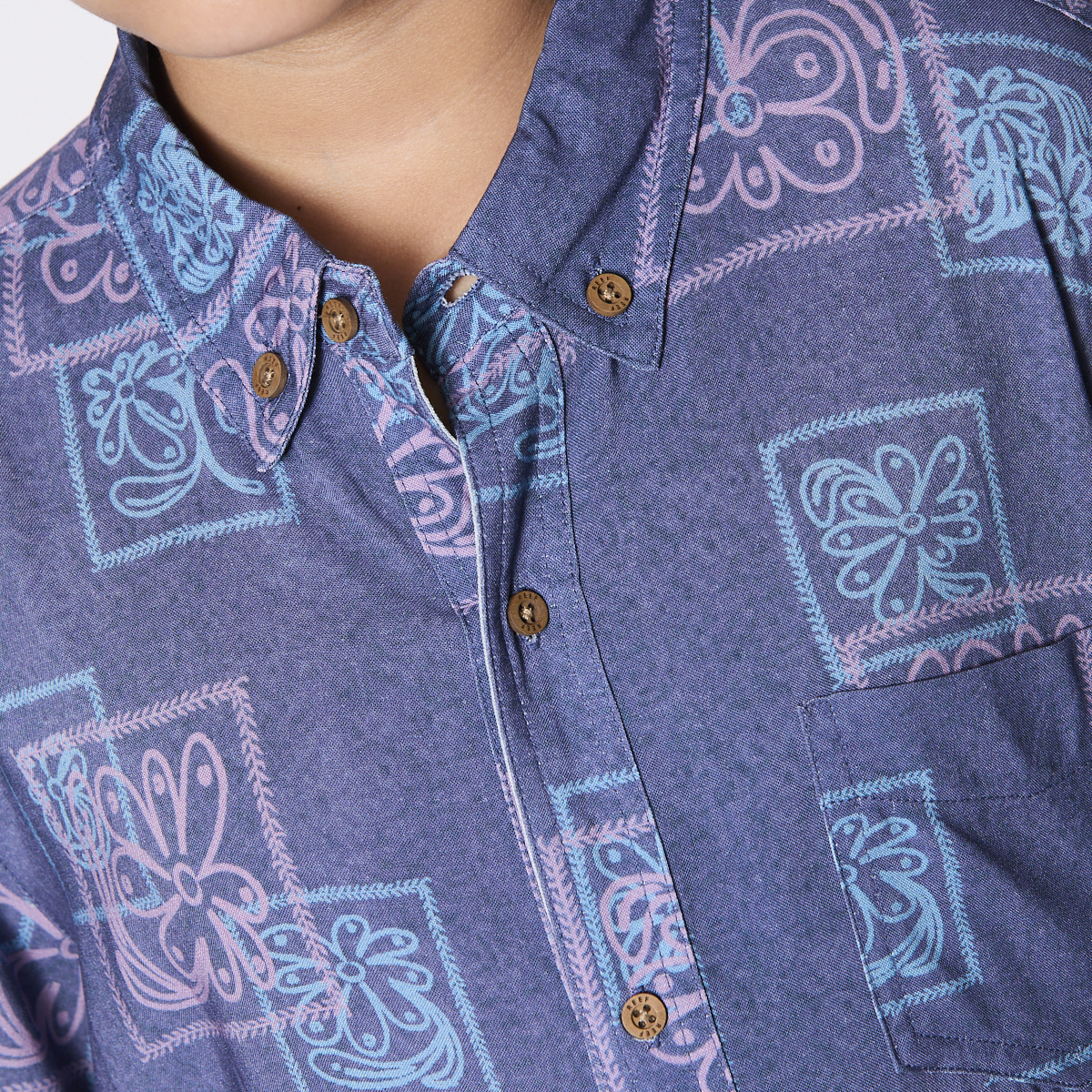 Camisa Reef Kids Azul Figuras-5