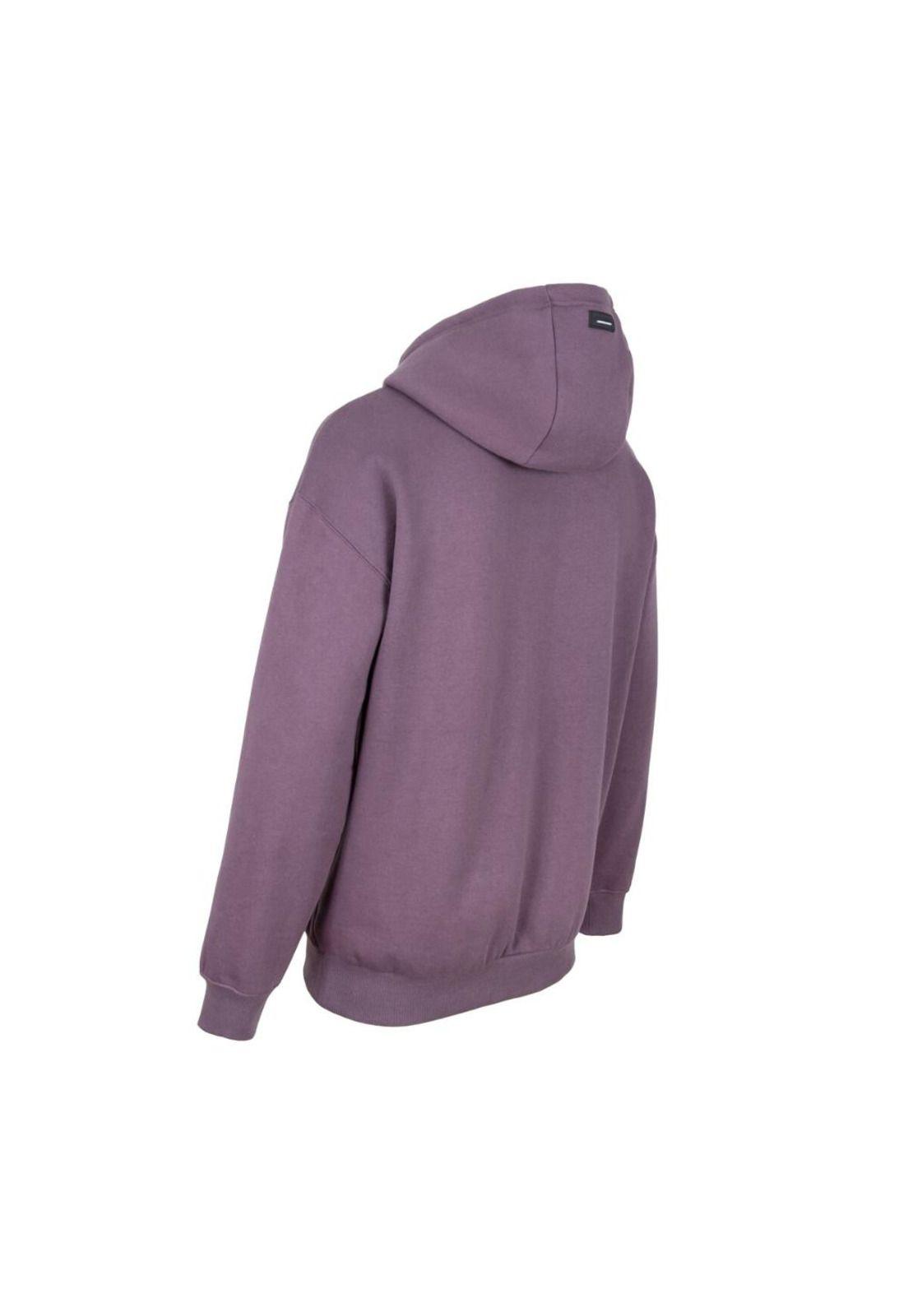 Poleron Hoodie Oversize Logo Embossed Purple-3