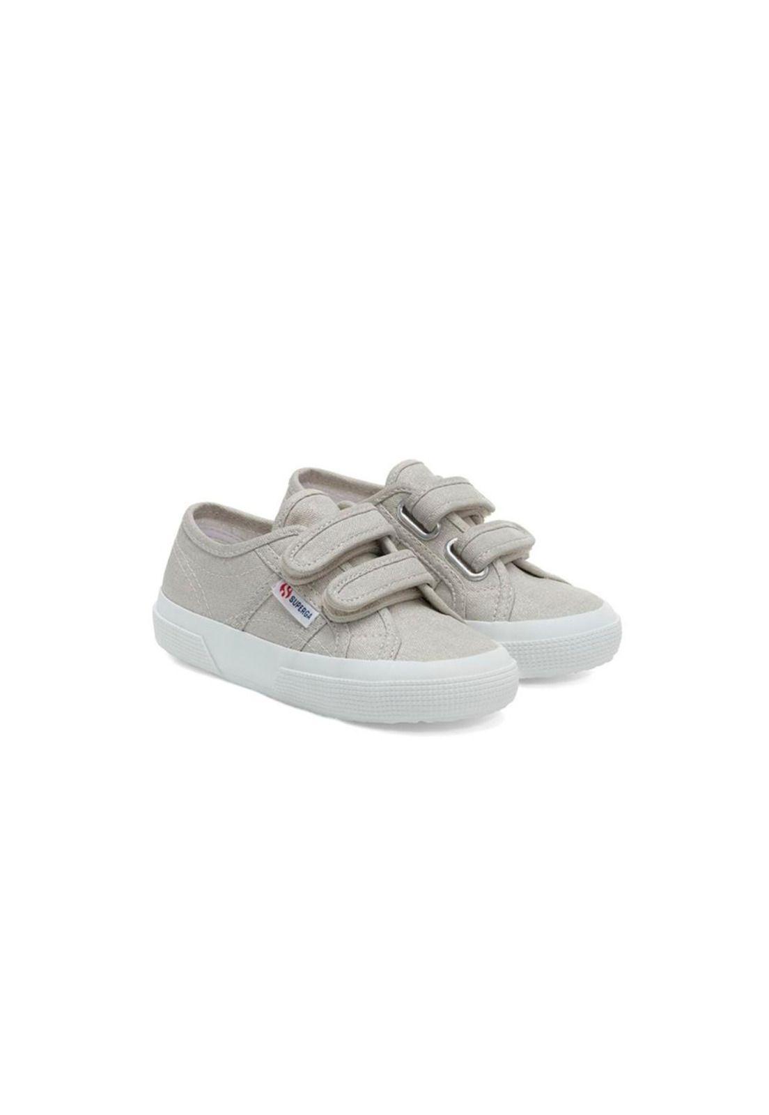 Zapatilla 2750 Kids Strap Canvas Grey Silver-1
