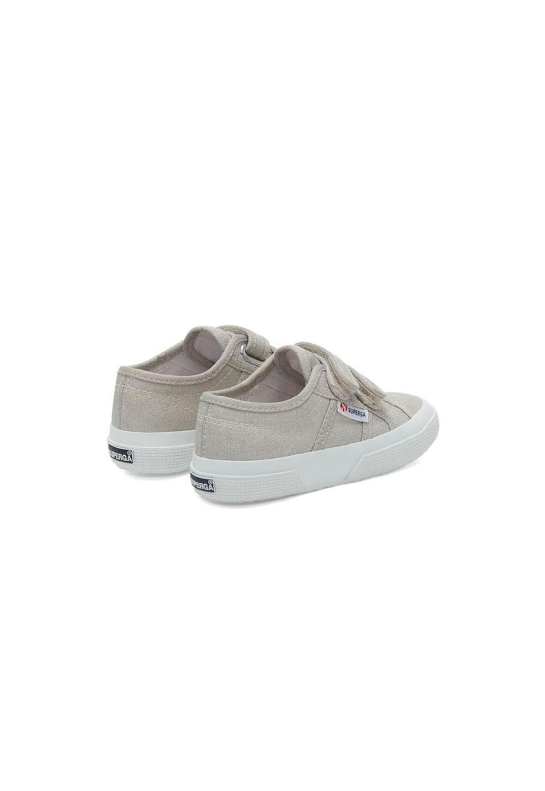 Zapatilla 2750 Kids Strap Canvas Grey Silver-2