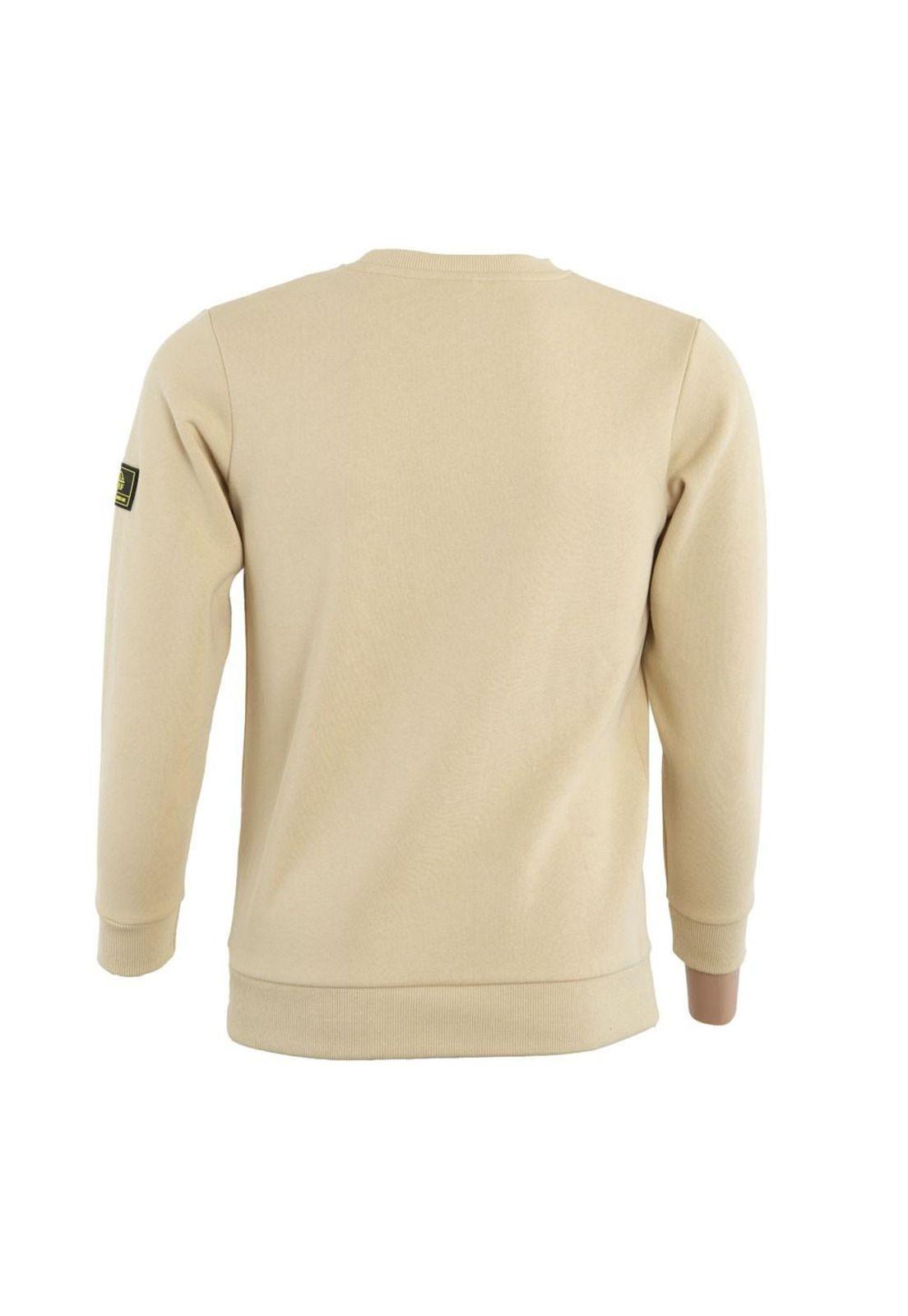 Poleron Kids Crew Beige Logo-2