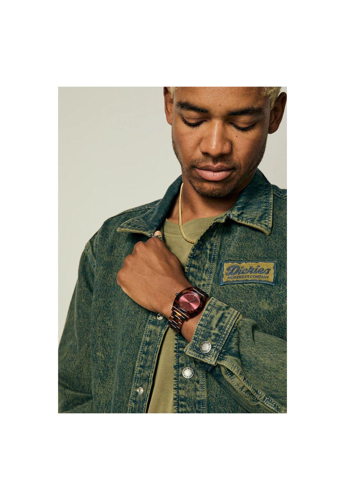 Reloj Nixon Time Teller Acetate Tortoise Oxblood-5