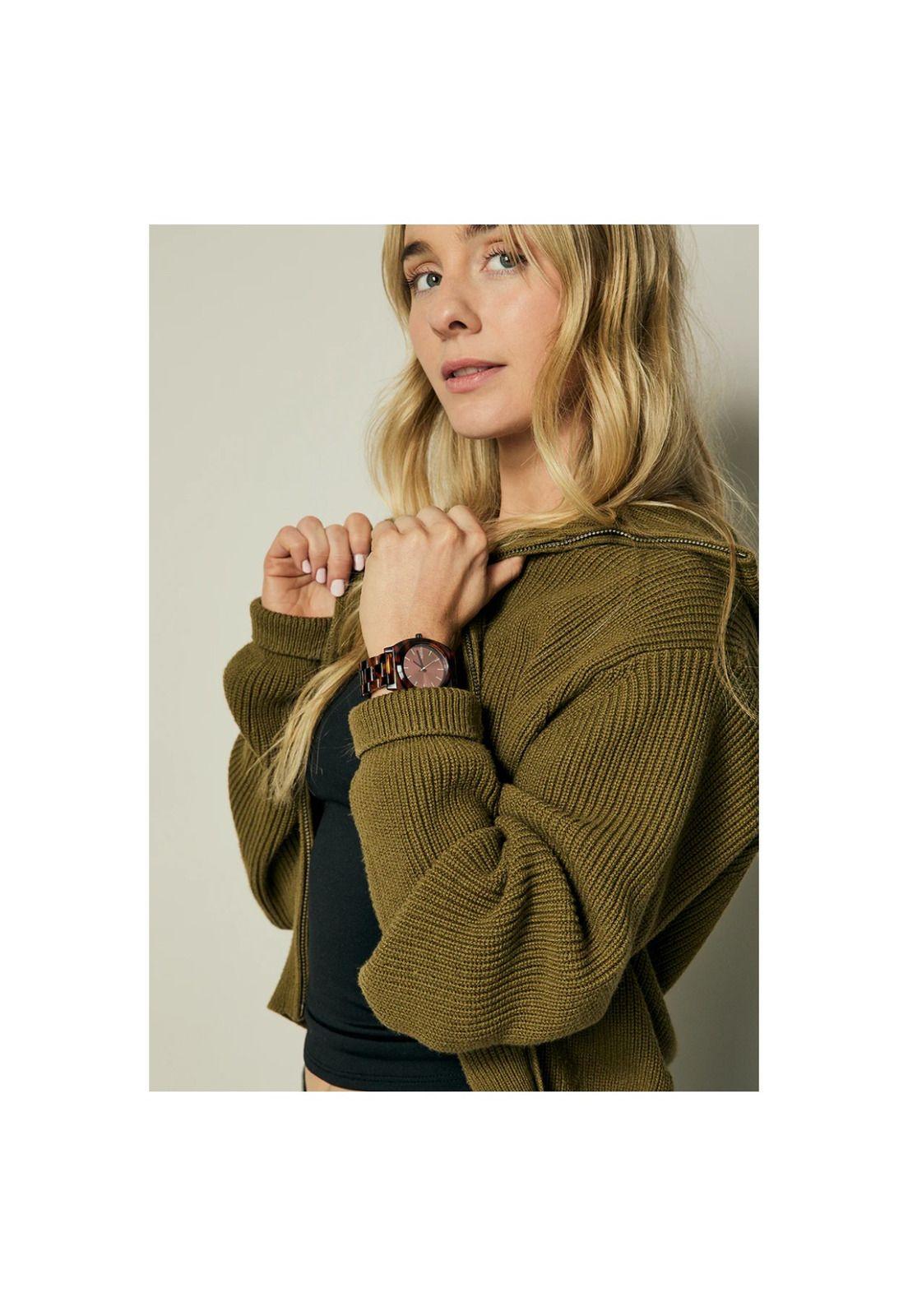 Reloj Nixon Time Teller Acetate Tortoise Oxblood-6