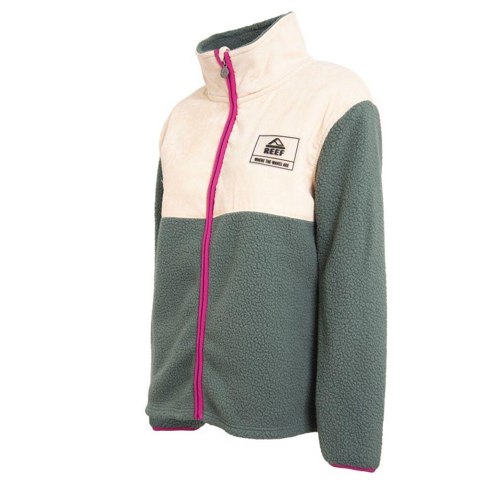 Poleron Women Sherpa Green Beige Pink-1