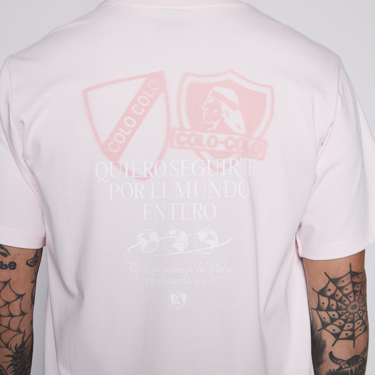 Polera Colo Colo Urbano Hombre Quiero Seguirte Rosado-3