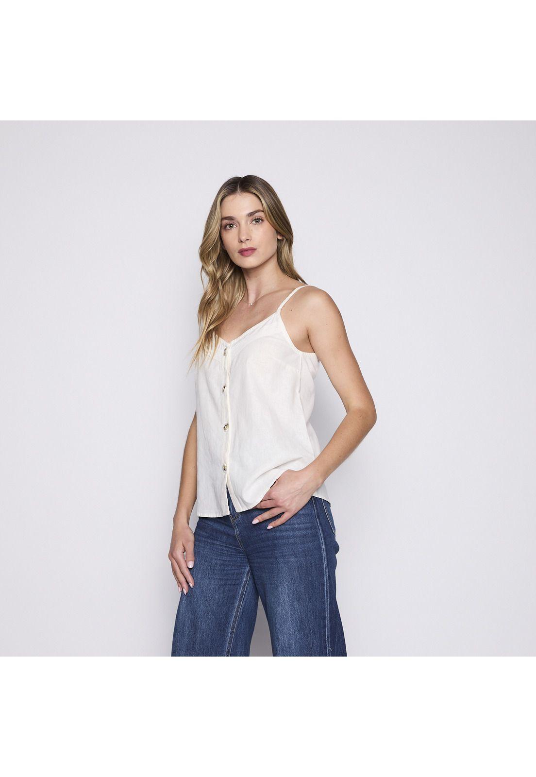 Blusa Pabilo Reef Women White Buttons-2
