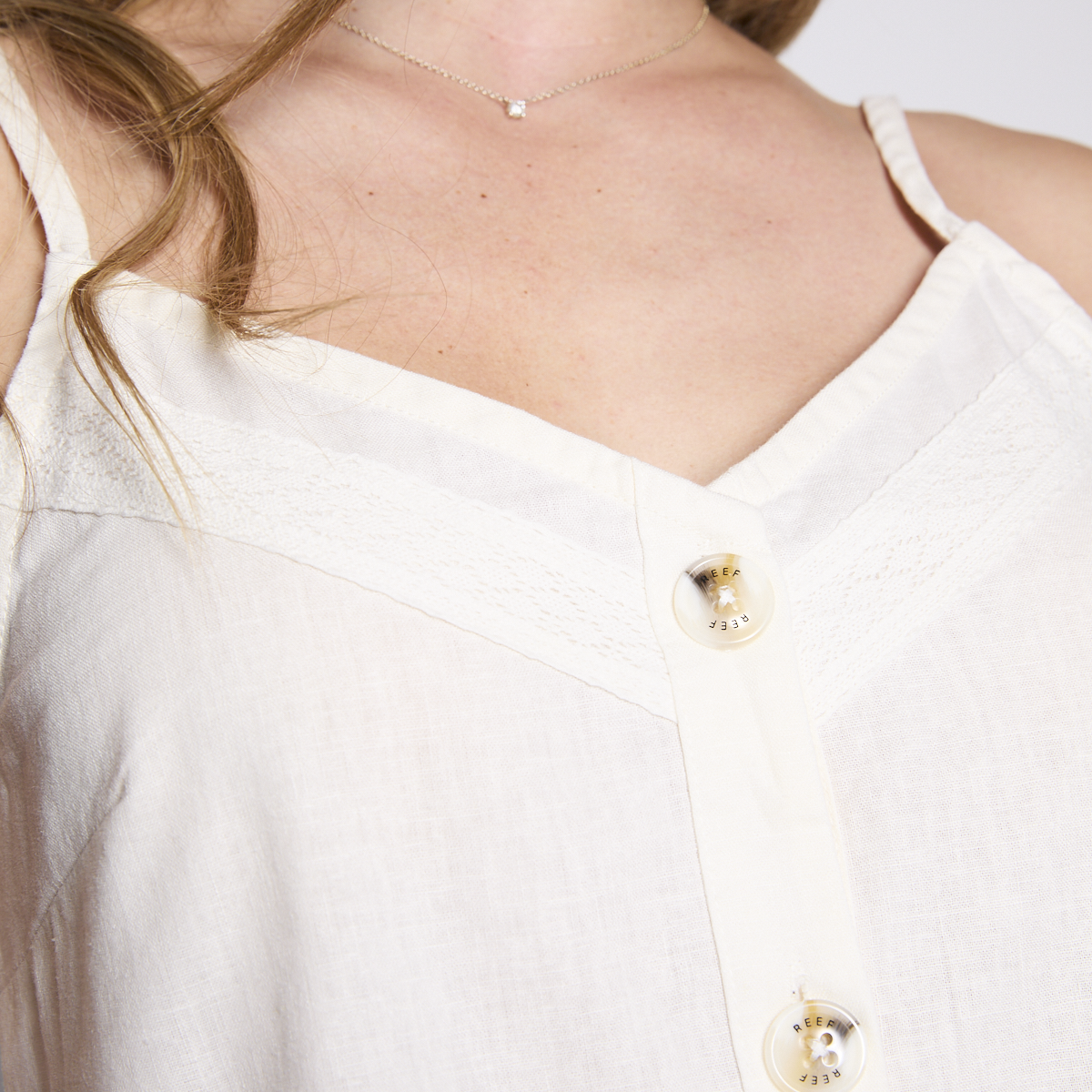 Blusa Pabilo Reef Women White Buttons-4