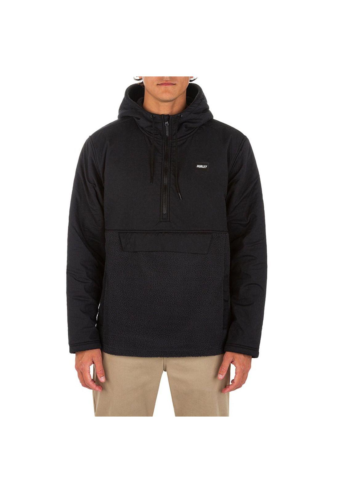 Poleron Hudson Burrito Anorak Black Hurley-3