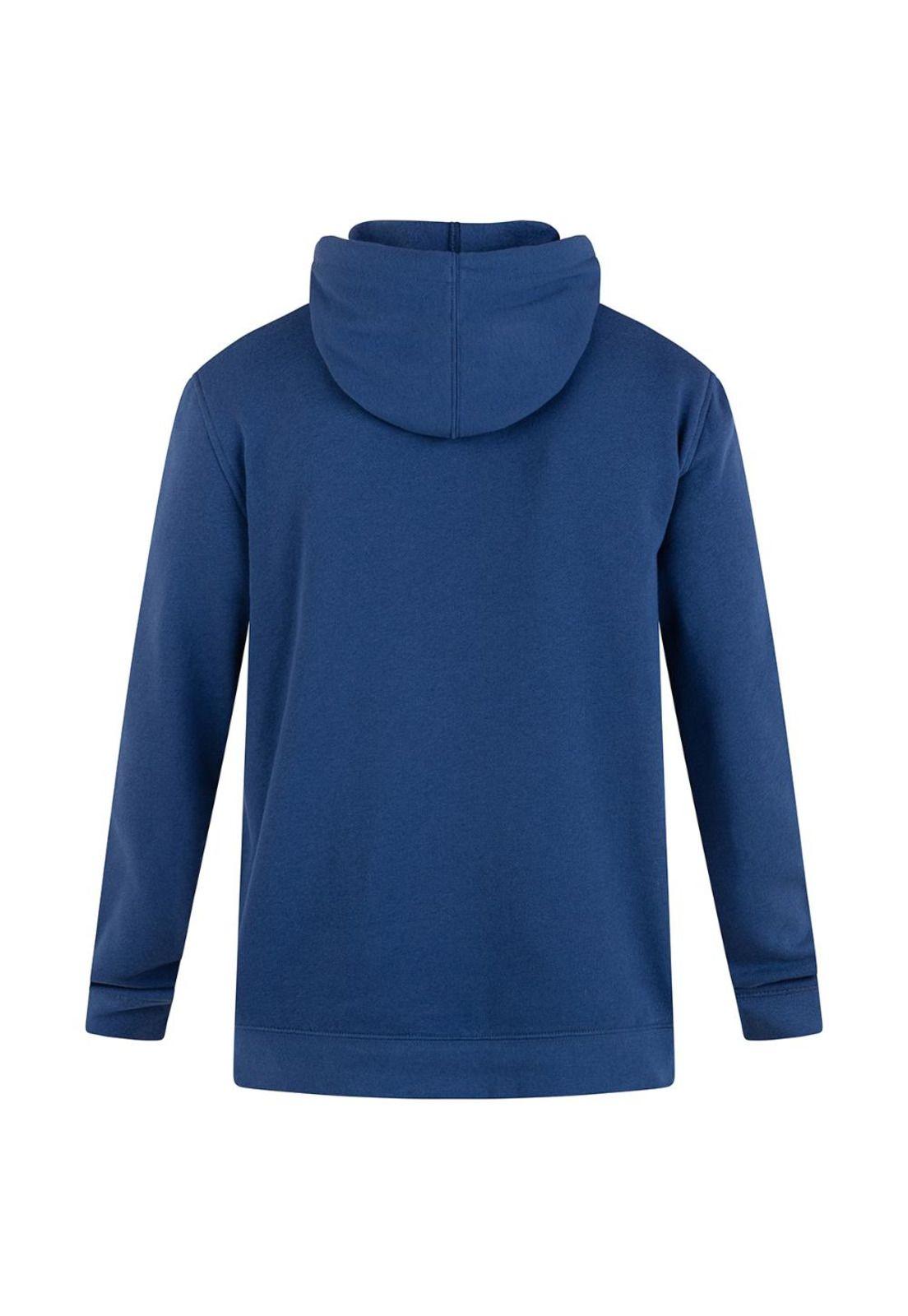 Poleron Hoodie One And Only Solid Fleece Blue Void-1