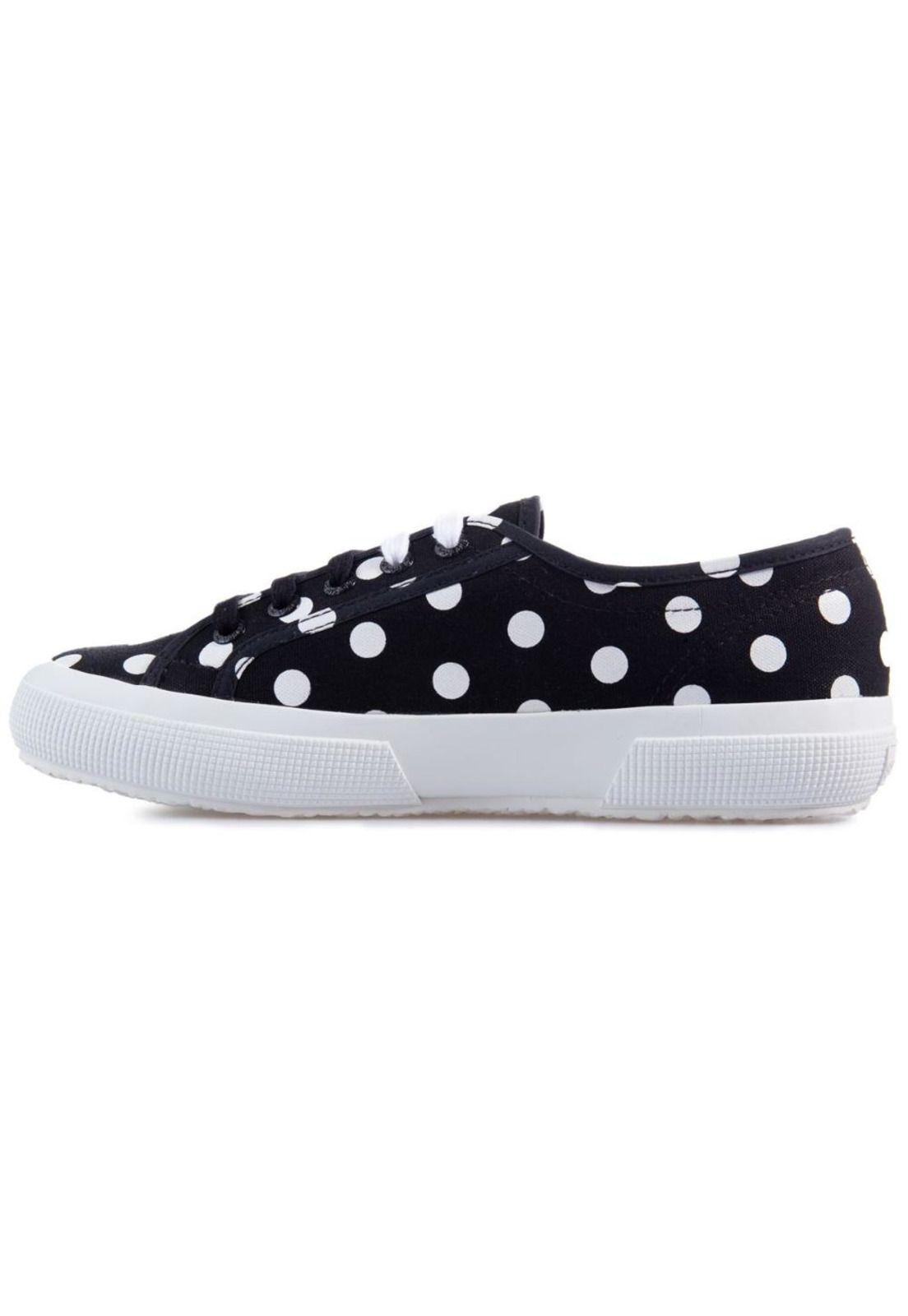 Zapatilla 2750 Polkadots Black Dots White-3