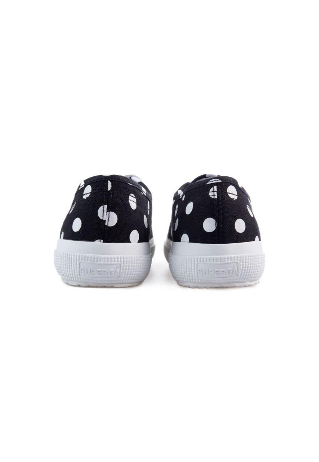 Zapatilla 2750 Polkadots Black Dots White-4