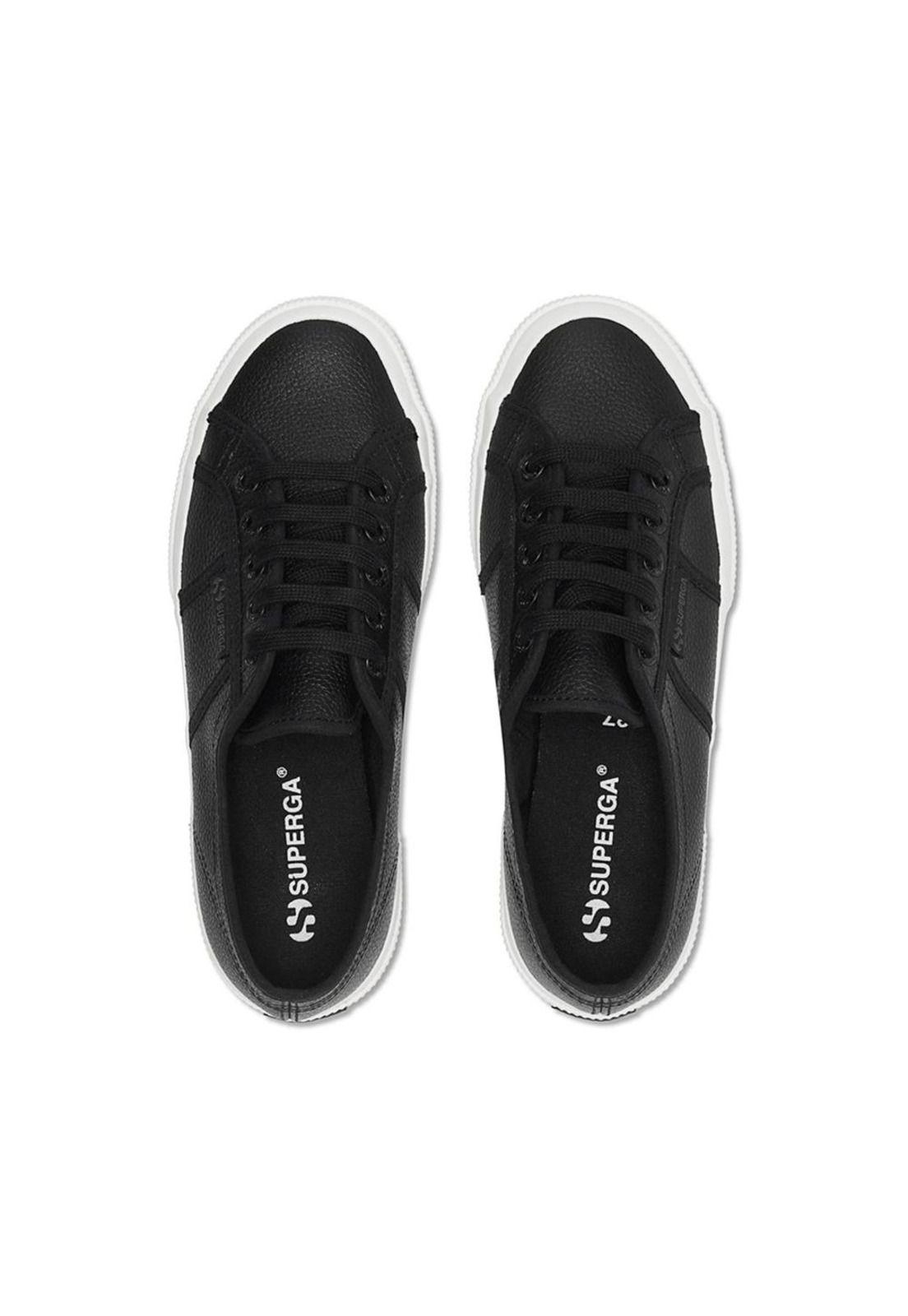 Zapatilla 2750 Tumbled Leather Black Avorio-3
