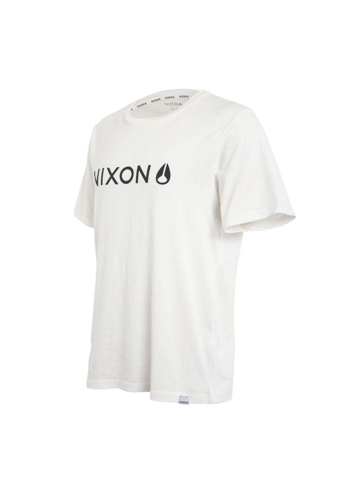 Polera Men White Black Logo Front-1