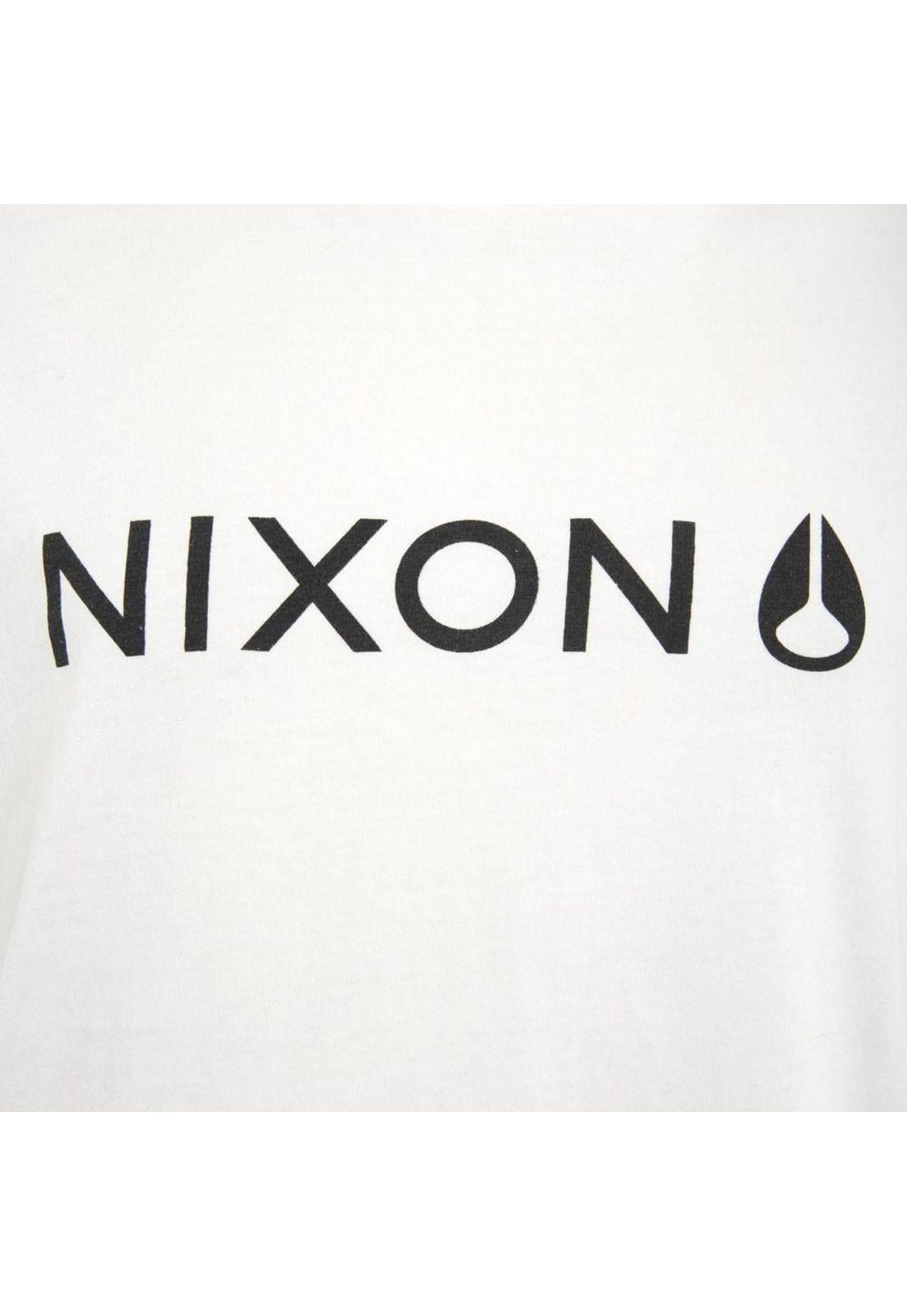 Polera Men White Black Logo Front-3